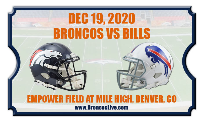 Skriv email Alle sammen sløring Denver Broncos vs Buffalo Bills Football Tickets | 12/20/20
