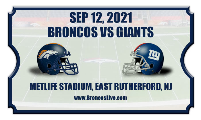 2021 Broncos Vs Giants