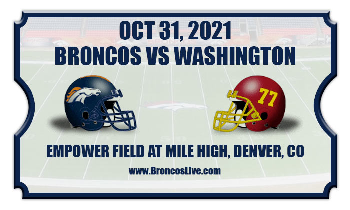 2021 Broncos Vs Washington